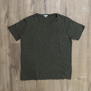 Splendid Zoe Slub Crew Neck Tee in Olive Green - XS